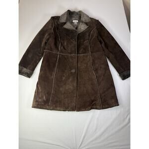 Bagatelle Women’s Leather Suede Brown Coat Size XL Good Condition!